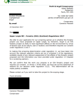 Upper Largie - EIA Screening Determination