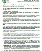 SF Briefing note 28 - SF response to Covid-19 outbreak 9 April 2020