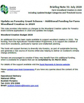 SF BRIEFING NOTE 31 - Farm Woodland Creation and Update on FGS Budget - July 2020