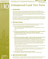 FP10: Unimproved Land Test Form